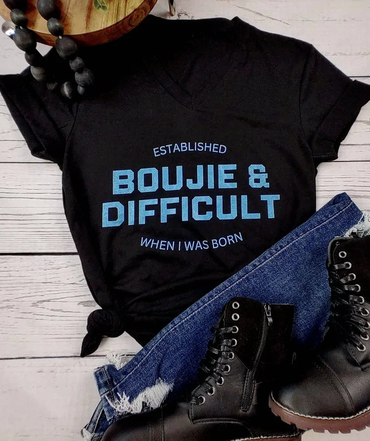 Boujie Difficult V Neck Boujie Co. Boutique