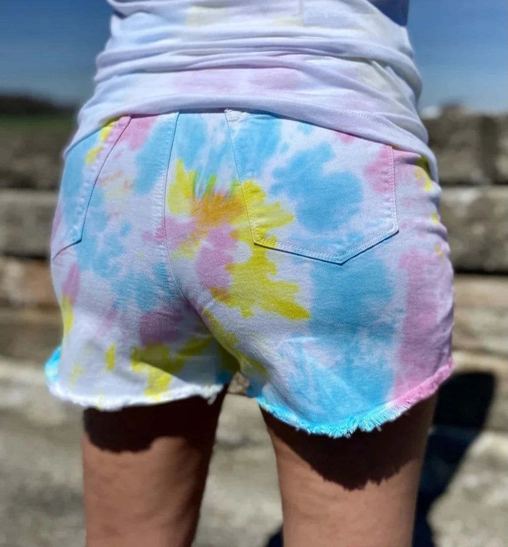 Judy Blue Swirl Tie Dye Shorts