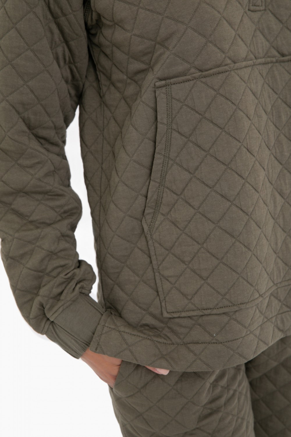 Cozy Quilted Jersey Pullover