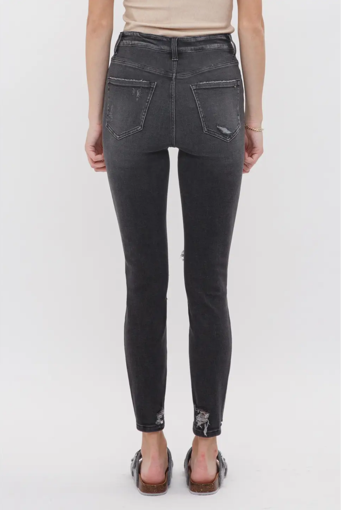 Retsina Super High Rise Crop Skinny With Patch