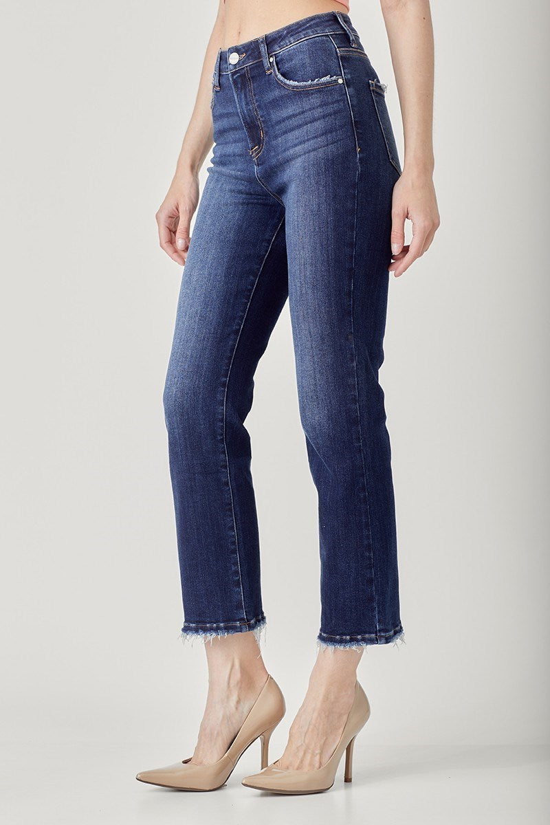 HIGH-RISE STRAIGHT JEANS